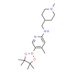 4-Methyl-N-((1-Methylpiperidin-4-yl)Methyl)-5-(4,4,5,5-tetramethyl-1,3,2-dioxaborolan-2-yl)pyridin-2-amine structure