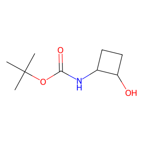 tert-butyl N-[(1S,2S)-rel-2-hydroxycyclobutyl]carbamate structure