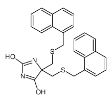 5,5-bis(naphthalen-1-ylmethylsulfanylmethyl)imidazolidine-2,4-dione Structure