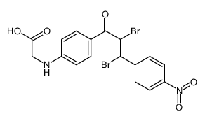 2-[4-[2,3-dibromo-3-(4-nitrophenyl)propanoyl]anilino]acetic acid Structure