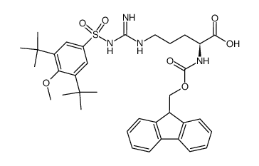 Nα-9-Fluorenylmethyloxycarbonyl-NG-4-methoxy-3,5-di-tert-butylbenzenesulphonyl-L-arginine结构式