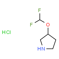 3-(二氟甲氧基)吡咯烷盐酸结构式