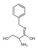 (2S)-2-amino-N-benzyl-3-hydroxypropanamide结构式