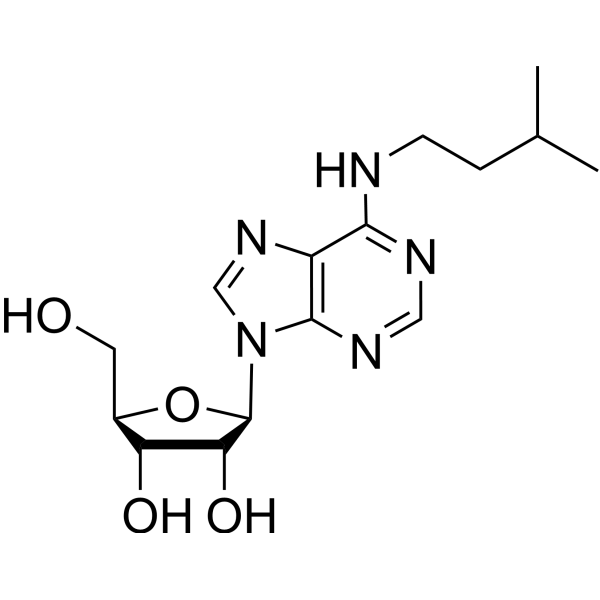 N-(3-甲基丁基)腺苷结构式