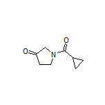 1-(环丙烷羰基)吡咯烷-3-酮结构式