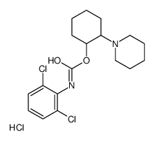 (2-piperidin-1-ium-1-ylcyclohexyl) N-(2,6-dichlorophenyl)carbamate,chloride Structure