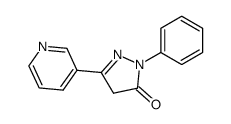 3-(pyridin-3-yl)-1-phenyl-4,5-dihydropyrazol-5-one Structure