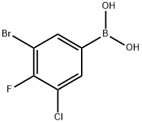 3-Bromo-5-chloro-4-fluorophenylboronic acid Structure