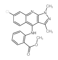 methyl 2-[(7-chloro-1,3-dimethylpyrazolo[3,4-b]quinolin-4-yl)amino]benzoate Structure