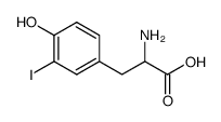 2-amino-3-(4-hydroxy-3-iodophenyl)propanoic acid结构式