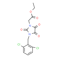 ETHYL 2-[3-(2,6-DICHLOROBENZYL)-2,4,5-TRIOXO-1-IMIDAZOLIDINYL]ACETATE结构式