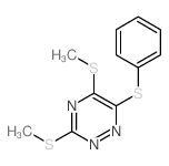 3,5-bis(methylsulfanyl)-6-phenylsulfanyl-1,2,4-triazine结构式