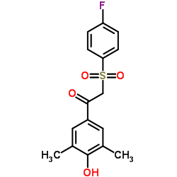 2-[(4-Fluorophenyl)sulfonyl]-1-(4-hydroxy-3,5-dimethylphenyl)ethanone Structure