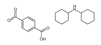 N-cyclohexylcyclohexanamine,4-nitrobenzoic acid结构式