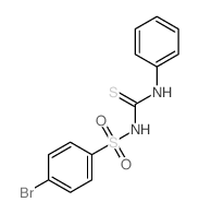 Benzenesulfonamide, 4-bromo-N-[(phenylamino)thioxomethyl]-结构式