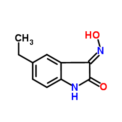 (3E)-5-Ethyl-3-(hydroxyimino)-1,3-dihydro-2H-indol-2-one picture