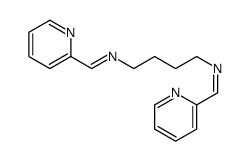 1-pyridin-2-yl-N-[4-(pyridin-2-ylmethylideneamino)butyl]methanimine Structure