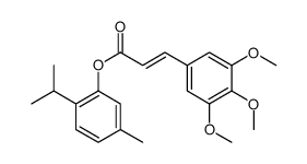 (5-methyl-2-propan-2-ylphenyl) (E)-3-(3,4,5-trimethoxyphenyl)prop-2-enoate结构式