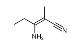 cis/trans-3-Amino-2-methyl-pent-2-en-nitril Structure