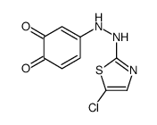 4-[2-(5-chloro-1,3-thiazol-2-yl)hydrazinyl]cyclohexa-3,5-diene-1,2-dione结构式