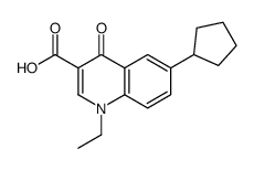 6-cyclopentyl-1-ethyl-4-oxoquinoline-3-carboxylic acid Structure