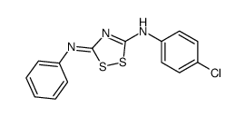 5-(4-chlorophenyl)imino-N-phenyl-1,2,4-dithiazol-3-amine Structure