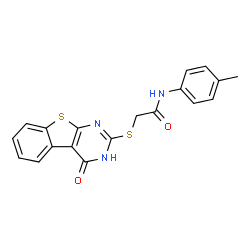 Acetamide, 2-[(1,4-dihydro-4-oxo[1]benzothieno[2,3-d]pyrimidin-2-yl)thio]-N-(4-methylphenyl)- (9CI) structure