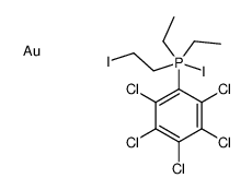 diethyl-iodo-(2-iodoethyl)-(2,3,4,5,6-pentachlorophenyl)-λ5-phosphane,gold Structure