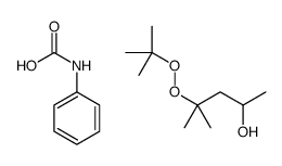 4-tert-butylperoxy-4-methylpentan-2-ol,phenylcarbamic acid Structure