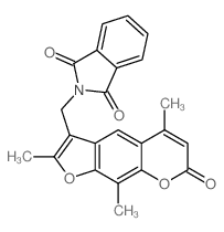 1H-Isoindole-1,3(2H)-dione, 2-[(2,5,9-trimethyl-7-oxo-7H-furo[3,2-g][1]benzopyran-3-yl)methyl]- Structure