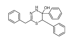 2-benzyl-5,6-diphenyl-4,6-dihydro-1,3,4-thiadiazin-5-ol结构式