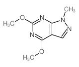 3,5-dimethoxy-9-methyl-2,4,8,9-tetrazabicyclo[4.3.0]nona-2,4,7,10-tetraene结构式