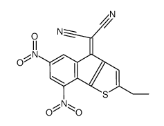 2-(2-ethyl-6,8-dinitroindeno[1,2-b]thiophen-4-ylidene)propanedinitrile Structure