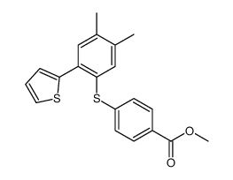 methyl 4-(4,5-dimethyl-2-thiophen-2-ylphenyl)sulfanylbenzoate结构式