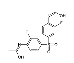 N-[4-(4-acetamido-3-fluorophenyl)sulfonyl-2-fluorophenyl]acetamide Structure