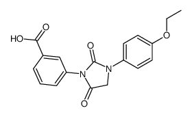 3-[3-(4-ethoxyphenyl)-2,5-dioxoimidazolidin-1-yl]benzoic acid Structure