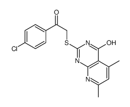 2-[2-(4-chlorophenyl)-2-oxoethyl]sulfanyl-5,7-dimethyl-1H-pyrido[2,3-d]pyrimidin-4-one Structure