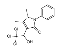 1,5-Dimethyl-4-(1-hydroxy-2,2,2-trichloroethyl)-2-phenyl-4-pyrazolin-3-one结构式