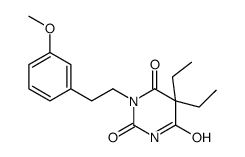 5,5-Diethyl-1-(3-methoxyphenethyl)barbituric acid结构式