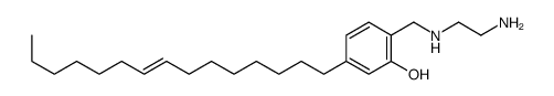 2-[(2-aminoethylamino)methyl]-5-pentadec-8-enylphenol结构式