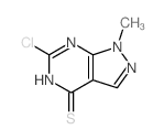 3-chloro-9-methyl-2,4,8,9-tetrazabicyclo[4.3.0]nona-1,3,6-triene-5-thione Structure