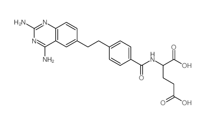 L-Glutamic acid, N-[4-[2-(2, 4-diamino-6-quinazolinyl)ethyl]benzoyl]-结构式