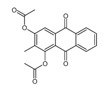 (4-acetyloxy-3-methyl-9,10-dioxoanthracen-2-yl) acetate结构式