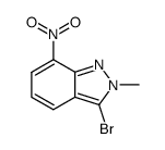 3-bromo-2-methyl-7-nitro-2H-indazole结构式