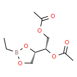 (S)-1-[(S)-2-Ethyl-1,3,2-dioxaborolan-4-yl]-1,2-ethanediol diacetate结构式