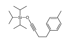 4-(4-methylphenyl)but-1-ynoxy-tri(propan-2-yl)silane结构式