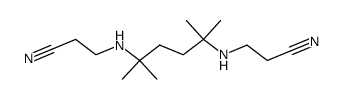 3,3'-((2,5-dimethylhexane-2,5-diyl)bis(azanediyl))dipropanenitrile结构式