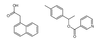 1-(4-methylphenyl)ethyl pyridine-3-carboxylate,2-naphthalen-1-ylacetic acid Structure