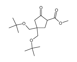 methyl 4,4-bis-(tert-butoxymethyl)-2-oxocyclopentanecarboxylate Structure