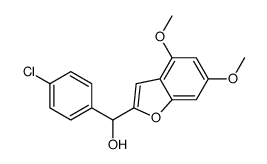 (4-chlorophenyl)-(4,6-dimethoxy-1-benzofuran-2-yl)methanol结构式